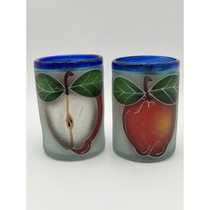 Hand Blown Mexican Glass Tumbler Replacement Hand Painted Joyeria de Guadalajara